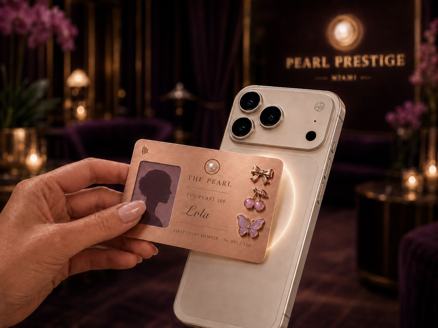 Tapping the card to a phone